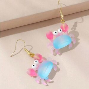Colorful Crab 🦀 Drop Earrings